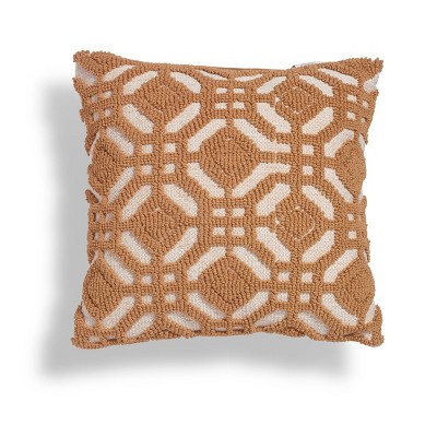 18"x18" Dahlia Geometric Square Throw Pillow Starfish - Sure Fit