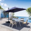 Crestlive Products 10FT Patio Offset Cantilever Umbrella UV30+ Square with 360°Rotation 6 Heights Adjustable Outdoor Umbrella - 4 of 4