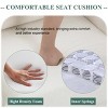 MAYEERTY Swivel Accent Chair, 360?? Rotation Chenille Fabric Upholstered Leisure Armchair with Lumbar Pillow for Living Room-Beige - 3 of 4