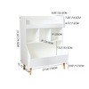 SeaCamel Kids 3-Tier Bookcase with 3 Collapsible Fabric Drawers - White/Gray Toy & Book Storage Organizer - 3 of 4