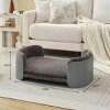 Scandinavian Style Elevated Cat Couch Bed with Washable Mattress, Indoor Pet Furniture for Medium Cats and Dogs -3irtyhousy - 4 of 4