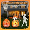 2.8FT Halloween Inflatable Ghost Popping Out of Pumpkin Built-in LED Lights Animated Blow Up Decoration Waterproof Polyester for Outdoor Yard Lawn - 3 of 4