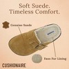 CUSHIONAIRE Blain Fur Genuine Suede Clogs for Women, Cozy Slip-On Womens Slippers with Detailed Stitching and Memory Foam Comfort - 3 of 4