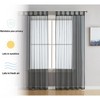 HLC.ME Tab Top Window Curtain Sheer Voile Panels for Living room & Bedroom, Set of 2 - 3 of 4