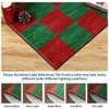 Checkered Christmas Rugs for Living Room 4x6 Washable Soft Low Pile Area Rug ,Holiday Decorative Accent Indoor Rug for Bedroom Nursery,Red/Green - 4 of 4