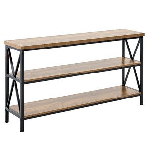 Yukimo 55" Narrow Console Table - 3-Tier Entryway/Sofa Table with Sturdy Metal Frame, Long Hallway Table for Entryway/Living Room/Bedroom - 1 of 4