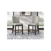 Signature Design by Ashley Neymorton Upholstered Counter Height Barstool in Dark Grayish Brown, Set of 2 - 2 of 4