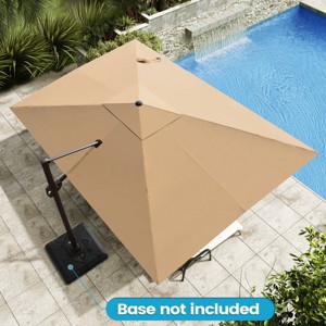 Crestlive Products 9x11.5FT Cantilever Umbrella UV30+ Outdoor 360 Degree Rotation Offset Umbrella 6 Heights Adjustable Cantilever Patio Umbrella - 1 of 4
