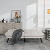 Airsurfer Modern Convertible Sofa Bed ¨C Folding Sleeper Couch with Pillow-Top Tufted Cushions and Adjustable Backrest for Living Room - 4 of 4