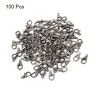 Unique Bargains Necklace Bangle Black Lobster Claw Clasps Hook Buckles Fasteners 12mm 100 Pcs - 2 of 4