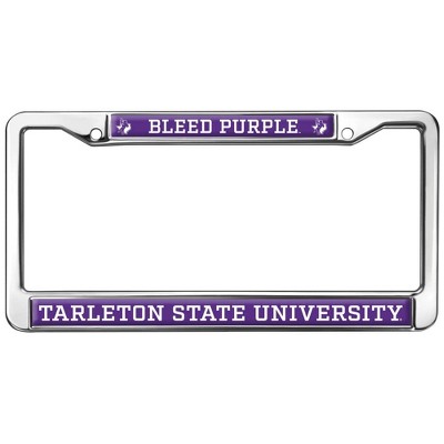 Tarleton State University Texans Logo Full Size Standard License Plate Metal Frame
