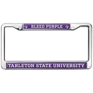 Tarleton State University Texans Logo Full Size Standard License Plate Metal Frame - 1 of 4