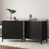 Nathan James Set of 2 Jasper Wood Fluted Console Table with Doors - 2 of 4