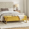 Octavio Modern Upholstered Flip Top Storage Bench with Metal Legs|ART OF LIVING DESIGNS - 2 of 4