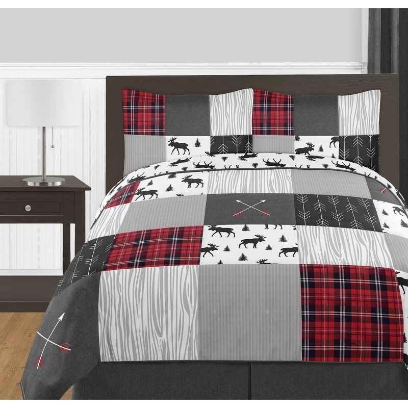 3pc Rustic Patch Full/Queen Kids&#39; Comforter Bedding Set - Sweet Jojo Designs, 1 of 5