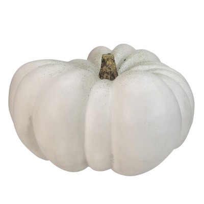 Northlight 14" White Pumpkin Halloween Statue