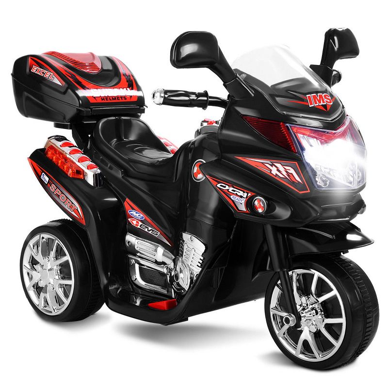 Costway 3 Wheel Kids Ride On Motorcycle 6V Battery Powered Electric Toy Power Bicycle, 1 of 11