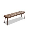 Sapphtopaz Modern Ottoman Shoe Bench Vanity Stool with Metal Legs Footstool Entryway Bench for Living Room, Bedroom, Fitting room - 4 of 4