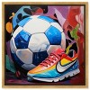 Notoriart Colorful Soccer Sneaker Splash Soccer Wall Art Framed - 4 of 4