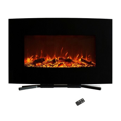 Hastings Home 36" Curved Electric Fireplace