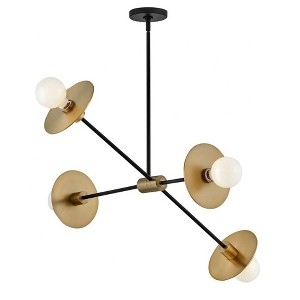 Lark Lulu 4 - Light Chandelier in  Lacquered Brass - 1 of 3
