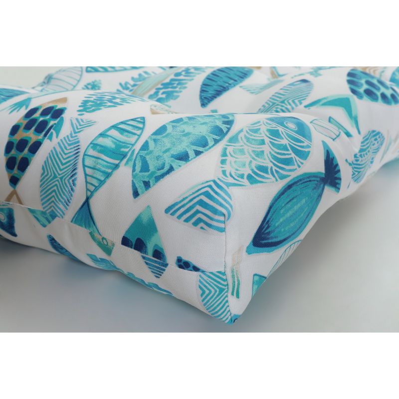 Hooked Nautical Outdoor Bench Cushion Blue - Pillow Perfect, 3 of 7