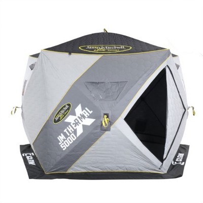 Clam Pop-up Ice Fishing Angler Hub Shelter Tent With Anchor Straps And  Carrying Bag : Target