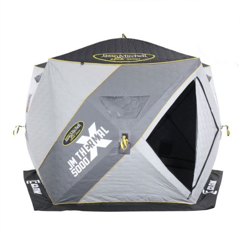 CLAM Portable Pop Up Ice Fishing Thermal Hub Shelter Tent, 1 of 10