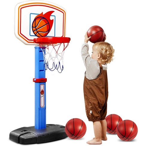 Joyfy Toddler Basketball Hoop, Adjustable Basketball Game Set with 4 Balls for Kids Indoor Outdoor Play, Birthday Gift for Boys Girls Age 1 and Up - image 1 of 4