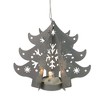 Northlight 4.5" Prelit Gray Cut Out Tree Christmas Ornament - 2 of 2