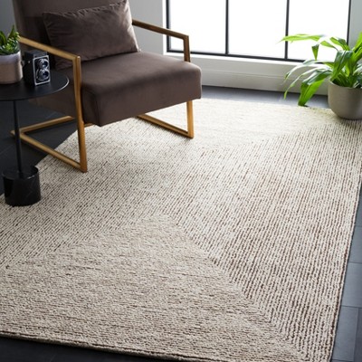 Handmade Black Abstract Tufted Wool 4' x 6' Rug