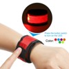 Unique Bargains Personal Reflectors for Wrist Ankle Night Run Cycling Safety LED Bracelet 4 Pcs L - 4 of 4