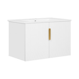 Dexmalle 30" Vintage Bathroom Vanity with Ceramic Sink - 1 of 4
