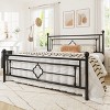 Allewie Metal Platform Bed Frame with Victorian Vintage Headboard and Footboard/Mattress Foundation/Under Bed Storage/No Box Spring Needed/Noise-Free/Easy Assembly - 3 of 4