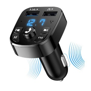 Multifunction Noise Reduction Car Mp3 Player, Fm Transmitter Wireless Compatible Receiver, Dual Usb Car Fast Charger - 1 of 4