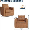 Mid-Century Accent Sofa Chair,360° Rotating Modern Armchair for Living Room,Upholstered Reading Chair for Reading, Bedroom - 3 of 4