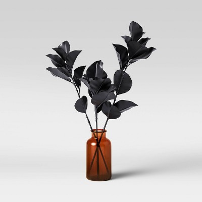 20" x 16" Artificial Blackened Eucalyptus Plant Arrangement in Glass Pot - Threshold™