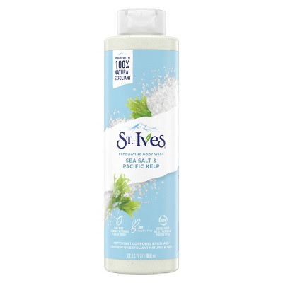 St. Ives Sea Salt & Pacific Kelp Plant-Based Natural Body Wash Soap - 22  fl oz