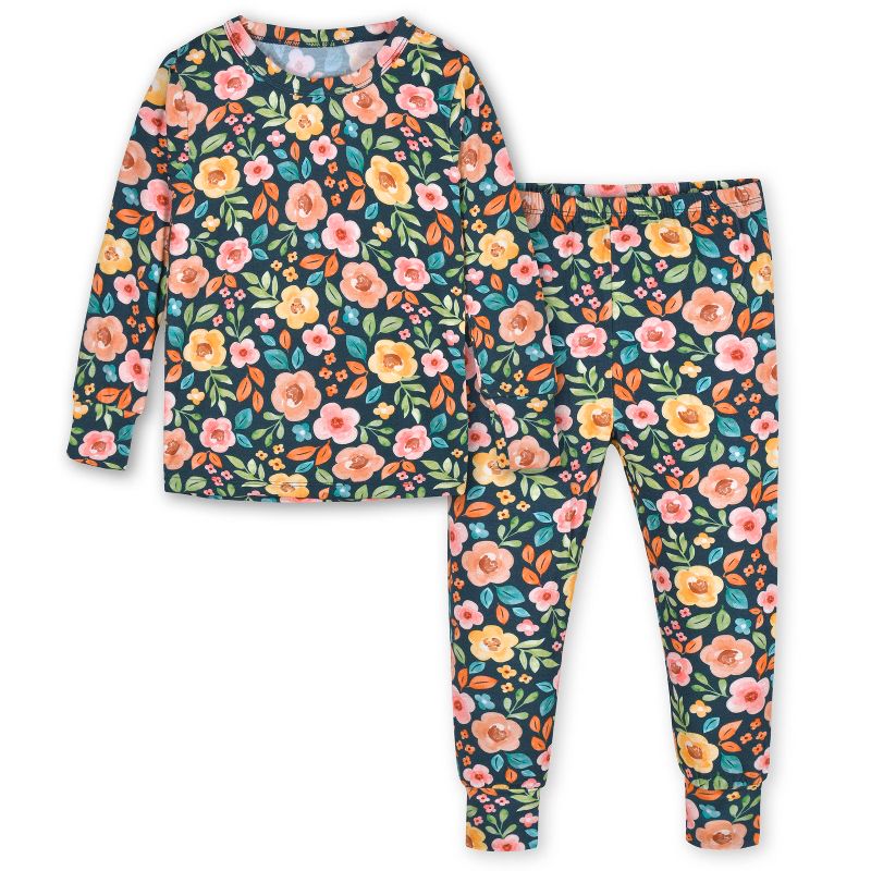 Gerber Infant & Toddler Girls' Buttery Soft Snug Fit Pajama Set, 1 of 7