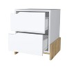 Vynxaria Ralston 2-Drawer Nightstand - Spacious Storage, Generous Top Surface, Sturdy Manufactured Wood Construction - 2 of 4