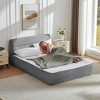 Dolonm 86.6 "x57" x31 " Fully Compressed Queen Size Bed, Made of Suede Fabric, with Spring Wrapped Bottom Frame, No Installation - 4 of 4