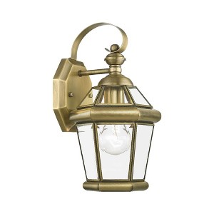 Livex Lighting Georgetown 1 - Light Wall Light in  Antique Brass - 1 of 2