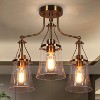LNC Auisre 3-Lights 18.9-in Polished Gold  with Clear Glass Modern Semi-flush Mount Lightst - 2 of 4