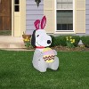 Peanuts Airblown Inflatable Snoopy with Bunny Ears and Decorated Egg, 3.5 ft Tall, White - 2 of 4