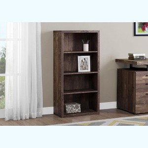 NicBex Transitional Bookcase 3/4/5 Tier Low-Profile Design Grey Eco-Friendly Laminate Bedroom Office Floating Shelf Effect - 1 of 4