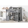 NicBex Twin Size Loft Bed with Desk & Storage,Space-Saving Twin Loft Bed with Shelves & Wardrobe,Wooden Loft Beds for Kids,Teens - 3 of 4