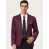 Lars Amadeus Men's Dress Slim Fit Single Breasted One Button Prom Suit Sports Blazer - 3 of 4
