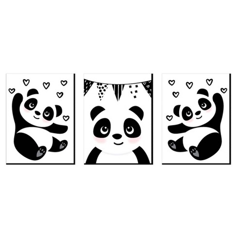 Big Dot Of Happiness Party Like A Panda Bear Nursery Wall Art Kids Room Decor And Panda Home Decor Gift Ideas 7 5 X 10 Inches Set Of 3 Prints Target