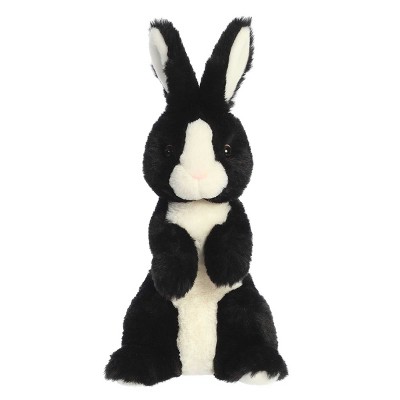 black and white bunny stuffed animal