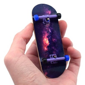 Teak Tuning Pro 34mm Fingerboard Complete - 5 Ply Wood Deck with Pro Trucks - Galaxy Edition - 1 of 2